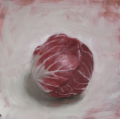 Red Cabbage. <i>oil on copper, 10x10cm</i><br>2015
